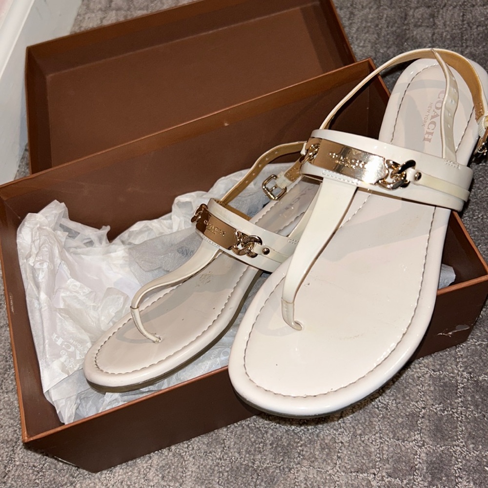 Coach Caterine Patent Sandal Size 8